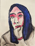 “Blue Madonna”—Original Acrylic Portrait